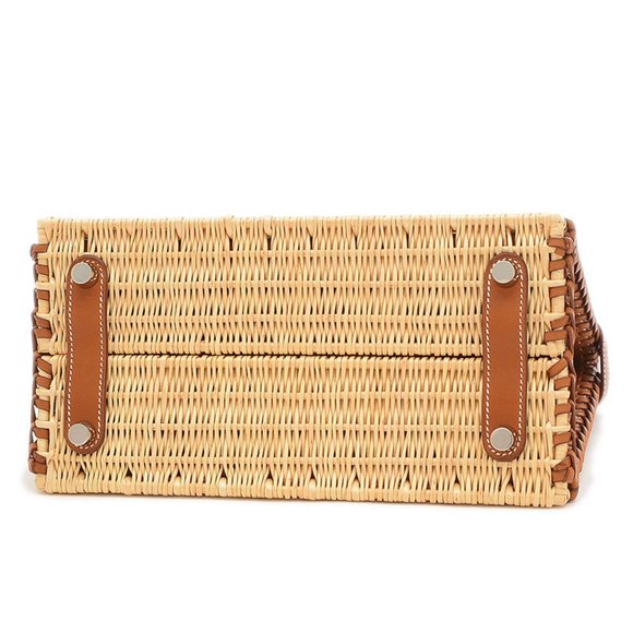 Hermes Birkin Picnic 25 Handbag Barenia Rattan Forbes U Stamp - Picture 7 of 10
